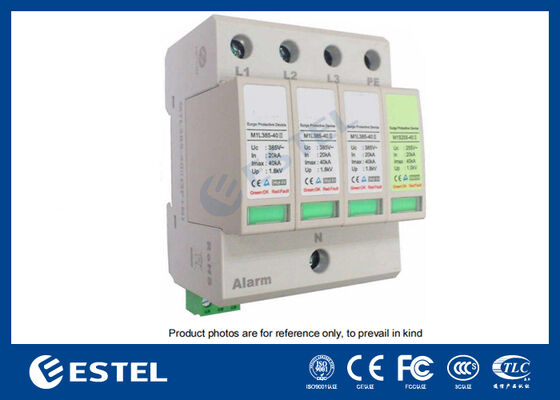 Μ1L385-40 II Συσκευή προστασίας από υπερβολές (SPD) για διανομή ισχύος - 40kA υπερβολικό ρεύμα, 230V/400VAC, πύλη τηλεχειριδίου συναγερμού, εγκατάσταση DIN Rail, προστασία IP20, κλάση C
