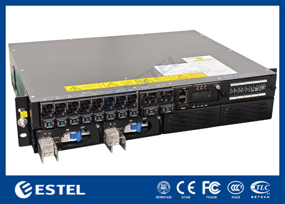ET48100P5E22 Σύστημα διανομής συνεχούς ενέργειας για δίκτυα τηλεπικοινωνιών με 8 εξόδους τροφοδοσίας 2 εισόδους μπαταρίας και ολοκληρωμένη παρακολούθηση