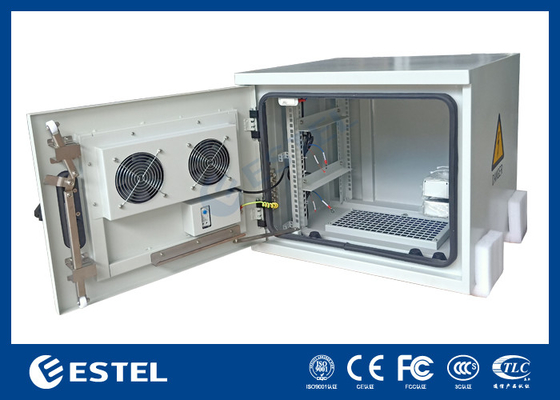 Πολυεστέρας Powder Coating Εξωτερικό τηλεπικοινωνιακό ντουλάπι με δύο AC220V 50Hz ανεμιστήρες ET6060500A-9U