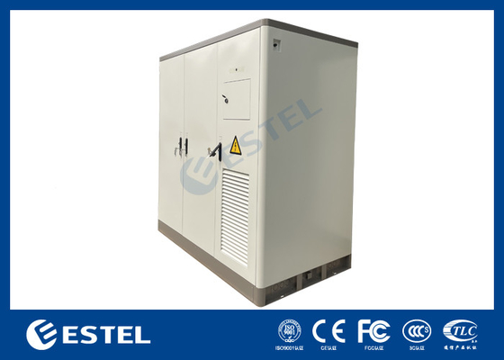 3 Bay Telecom Cabinet Διπλό στρώμα γαλβανισμένο χάλυβα με μονωτικό σύστημα ψύξης κλιματισμού