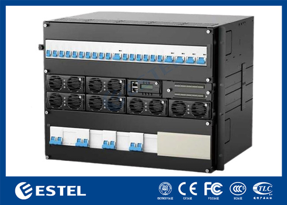 3 Bay Telecom Cabinet Διπλό στρώμα γαλβανισμένο χάλυβα με μονωτικό σύστημα ψύξης κλιματισμού