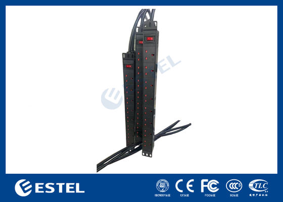 1U 19 ιντσών Rack Mount Power Distribution Industrial Grade PDU για εξοπλισμό διακομιστών και δικτύων