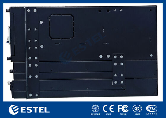 Σύστημα ανορθωτή τηλεπικοινωνιών που παρέχει θύρα internet RS485, επαφές ξηρής επαφής και δυνατότητες απομακρυσμένης παρακολούθησης για διαχείριση και έλεγχο δικτύου.