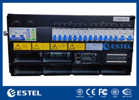 IP55 Δύο καμπίνες τηλεπικοινωνιακό σύστημα τροφοδοσίας με δύο διαμερίσματα δύο σειρών για ενέργεια και μπαταρία