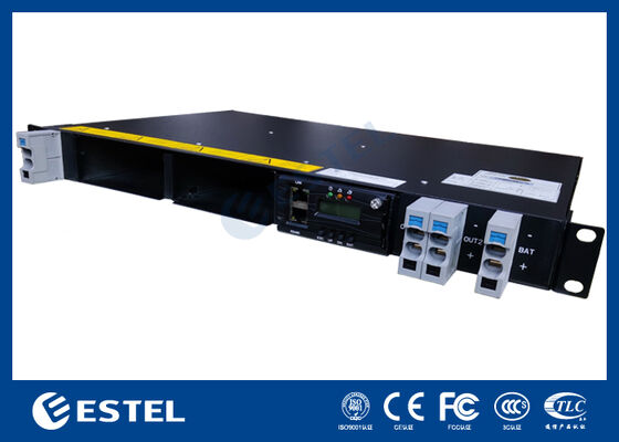 Ολοκληρωμένο Σύστημα Τροφοδοσίας DC 1U Rack-Mount με Διπλές Υποδοχές Ανορθωτή, Μονάδα Παρακολούθησης Διεπαφή RS485/LAN και Τερματικό IO