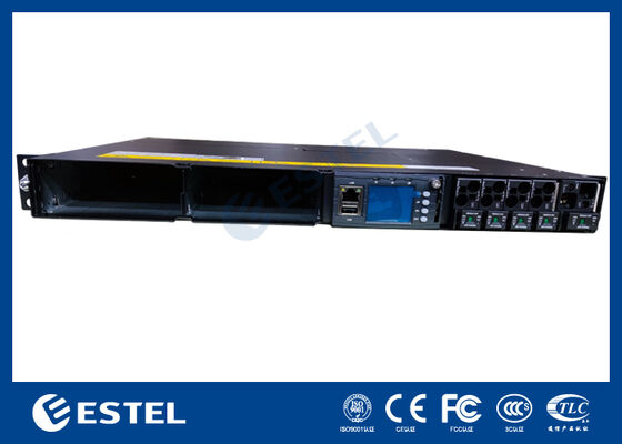 Ολοκληρωμένο Σύστημα Τροφοδοσίας DC 1U Rack-Mount με Διπλές Υποδοχές Ανορθωτή, Μονάδα Παρακολούθησης Διεπαφή RS485/LAN και Τερματικό IO