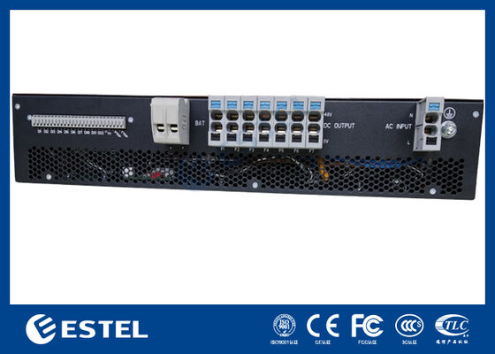 Ολοκληρωμένο Σύστημα Τροφοδοσίας DC 1U Rack-Mount με Διπλές Υποδοχές Ανορθωτή, Μονάδα Παρακολούθησης Διεπαφή RS485/LAN και Τερματικό IO
