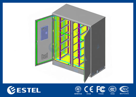 IP65 42U Υπαίθριο Ηλεκτρικό Ντουλάπι Διπλού Διαμερίσματος – RAL7035, 1.5mm Γαλβανισμένος Χάλυβας & Κατασκευή από ανοξείδωτο χάλυβα SUS316 για ενισχυμένη ανθεκτικότητα και προστασία
