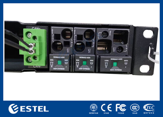 1U Rack Mount Telecom Συστήματα ηλεκτρικής ενέργειας συνεχούς ρεύματος με ολοκληρωμένη διανομή και ευφυή ελεγκτή