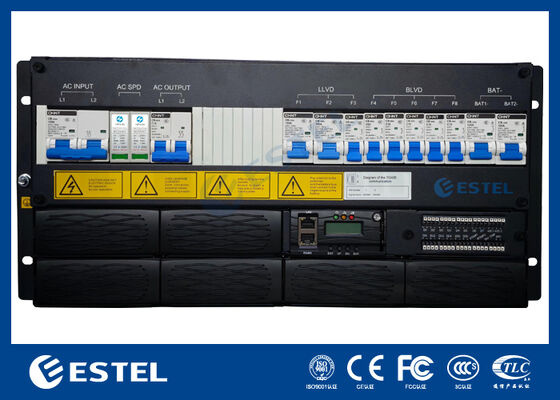 Αναβαθμιζόμενο 18kw τηλεπικοινωνιακό μοντελοποιημένο σύστημα διορθωτή με διανομή ισχύος εναλλασσόμενης και συνεχούς